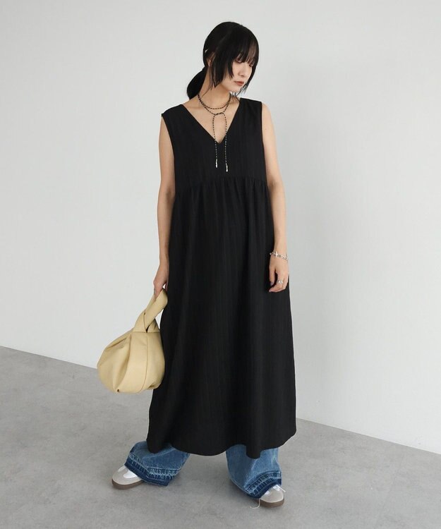 Green Parks ５ＷＡＹノースリーブワンピース Black