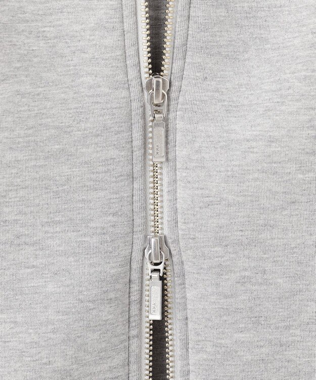 ICB 【洗える】 ビスコースエアーボンディング ジップアップフーディ ライトグレー系