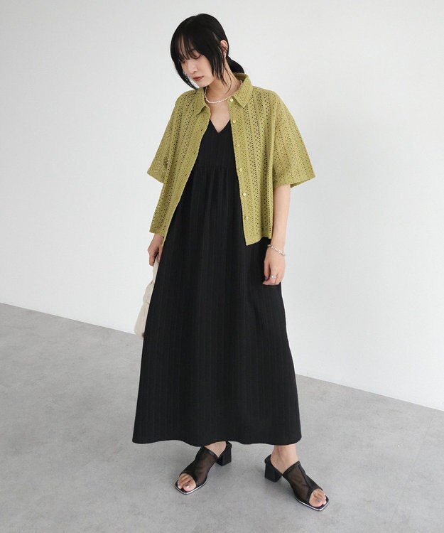 Green Parks ５ＷＡＹノースリーブワンピース Black