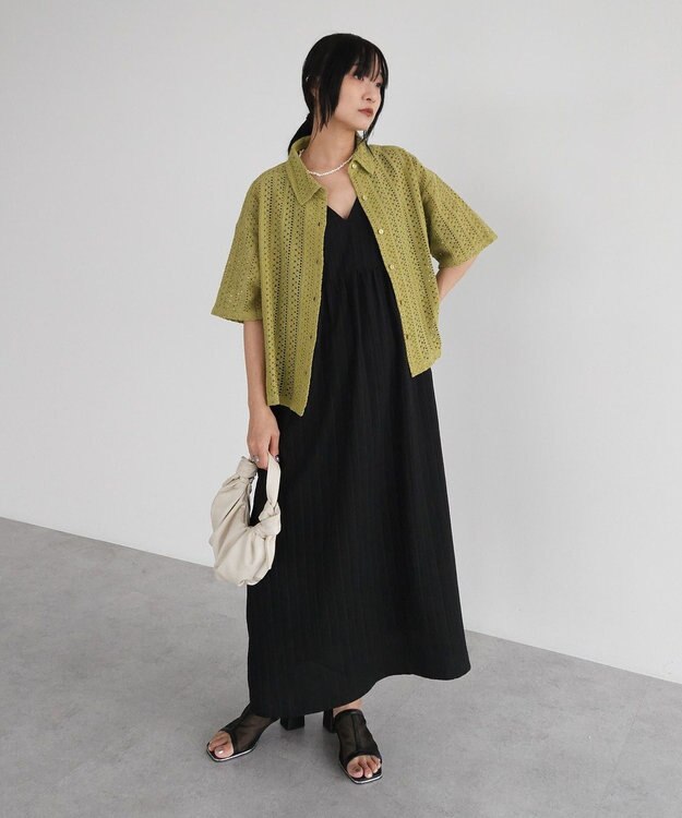 Green Parks ５ＷＡＹノースリーブワンピース Black