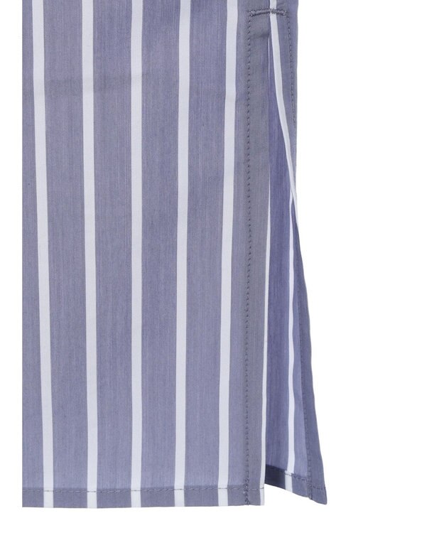CRAFT STANDARD BOUTIQUE プランサーボタンシャツワンピース Stripe Blue