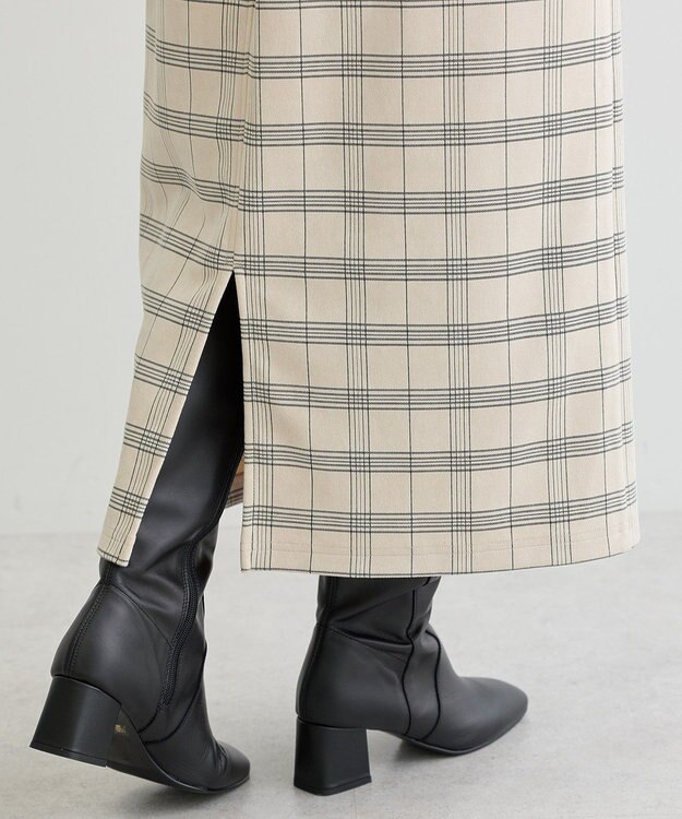 Green Parks ・ＥＬＥＮＣＡＲＥ　ＤＵＥ　チェックナロースカート Ivory