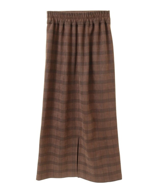 Green Parks ・ＥＬＥＮＣＡＲＥ　ＤＵＥ　チェックナロースカート Mocha