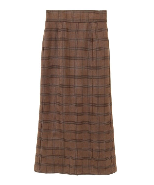 Green Parks ・ＥＬＥＮＣＡＲＥ　ＤＵＥ　チェックナロースカート Mocha