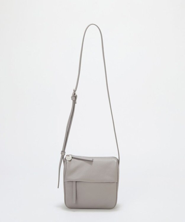 TOPKAPI 【Breath TOPKAPI】SUPPLE サプル シボレザー スワローマチ スクエア ミニ ショルダーバッグ ライトグレー