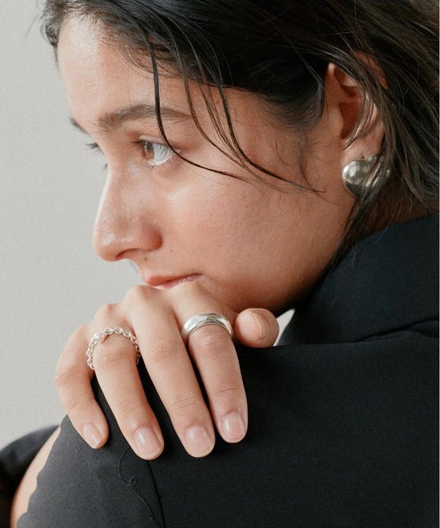 yoaa シルバー925 ピンクアコヤチェーンリング シルバー925