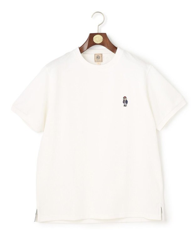 J.PRESS MEN 新デザイン【BULLDOG BOY】カノコレジメン クルーネック Tシャツ ホワイト系