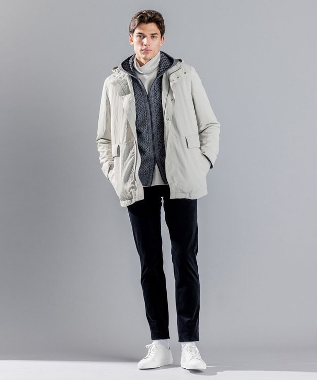 JOSEPH HOMME ナイロンスナバック　フードコート アイボリー系