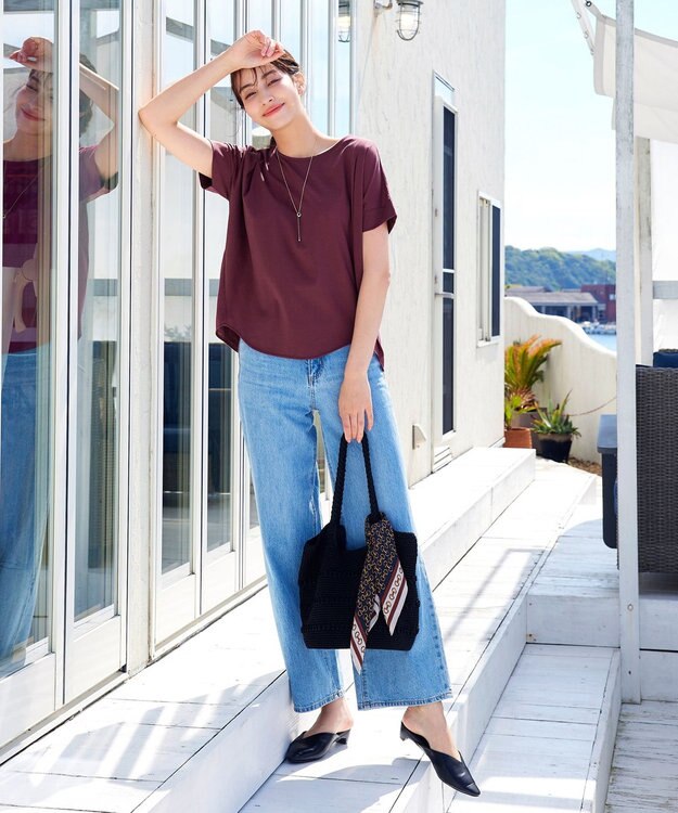 Tiaclasse 【洗える】バイオシルケットカットソープルオーバー ワイン