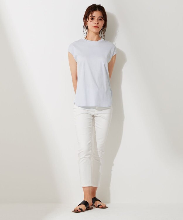 UNFILO L ハイストレッチ カラーパンツ ホワイト