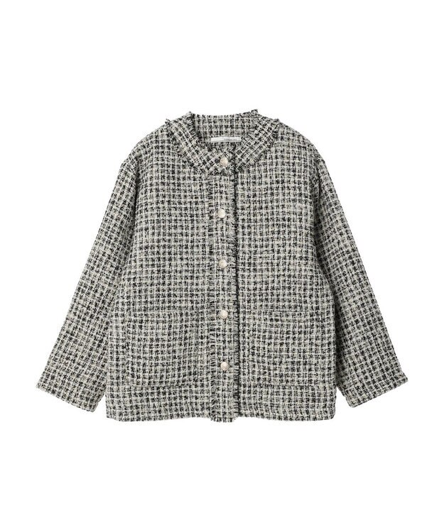 Green Parks ・ＥＬＥＮＣＡＲＥ　ＤＵＥ　ツィードノーカラージャケット Ivory