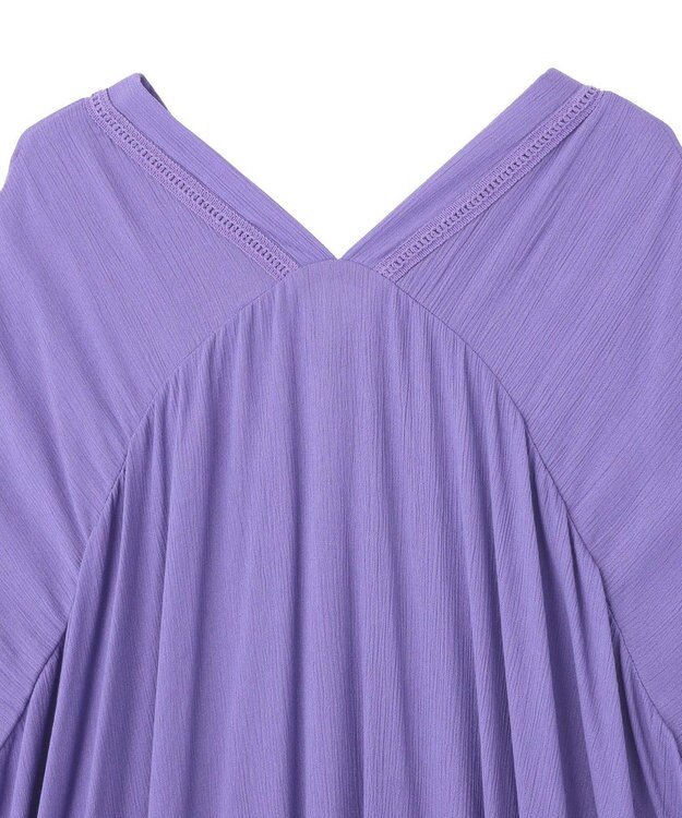 Green Parks ハシゴレースレーヨンクレープチュニック Purple