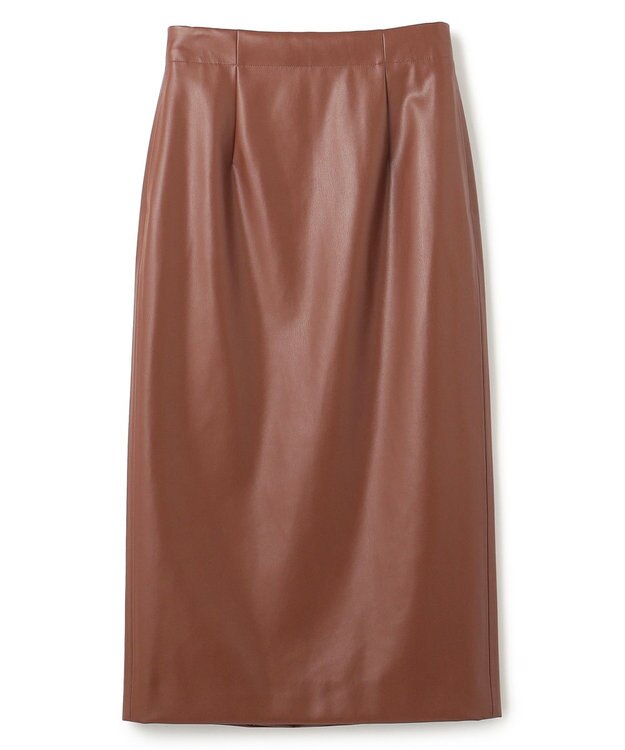 BEIGE， DUPHOT / フェイクレザースカート Camel