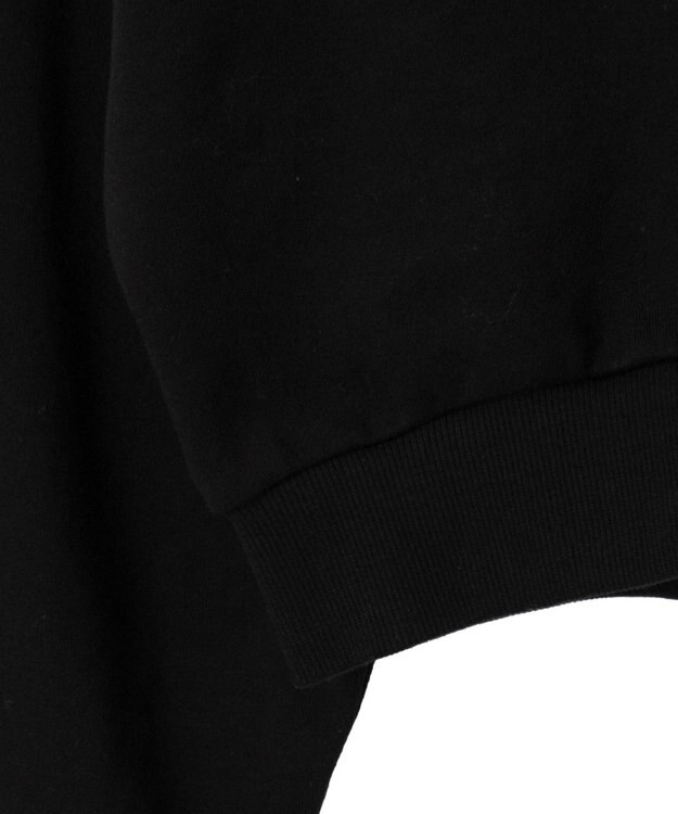 WEGO ラインストーンショートプルパーカー ブラック