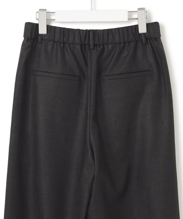 23区 S 【洗える】トリアセスラブストレッチ ワイド パンツ ブラック系