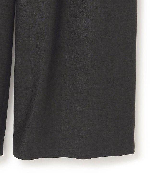 23区 【洗える】トリアセスラブストレッチ ワイド パンツ ブラック系