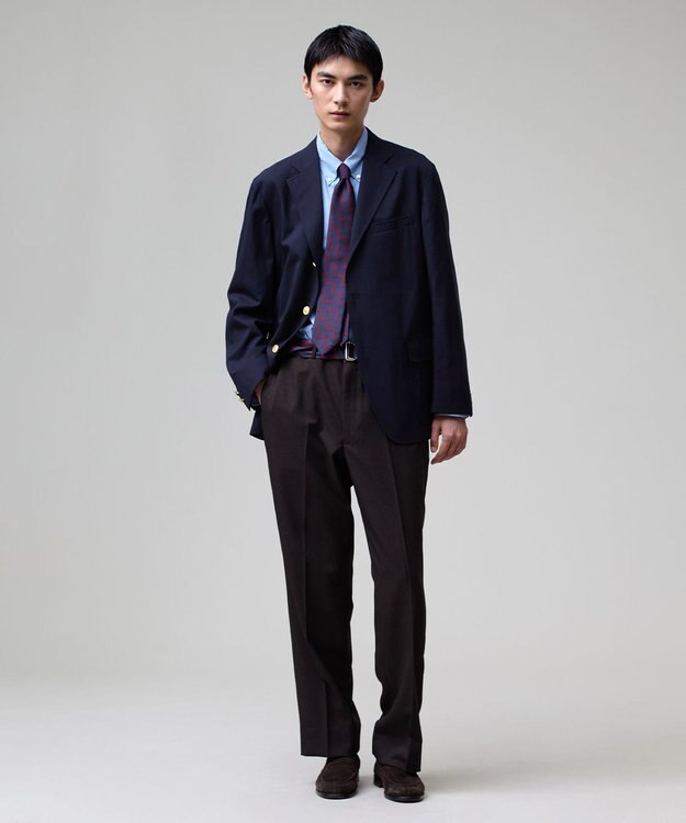 J.PRESS MEN 【J.PRESS ORIGINALS】【UNISEX】Cotton Broad Cloth B.D. Shirt / Baggy-Fit サックスブルー系