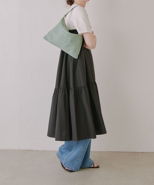 russet エンボスモノグラムショルダーバッグ(CE-1547) Green