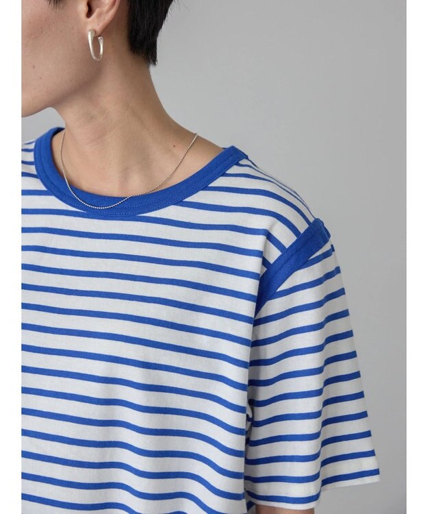 AMERICAN HOLIC バイカラーボーダーカットプルオーバー Border Blue