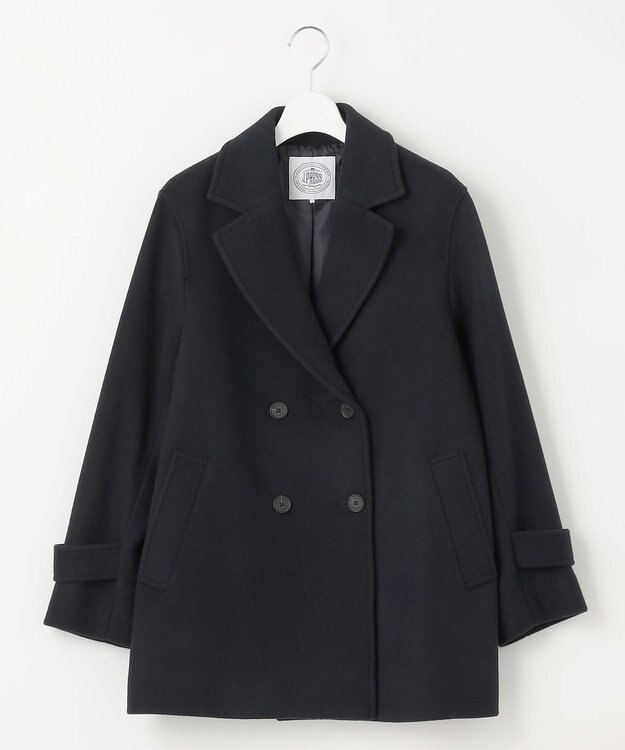 J.PRESS LADIES Jackal 140s ソフトメルトン Pコート ネイビー系