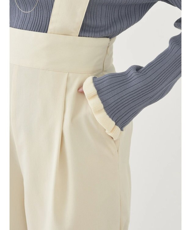 earth music&ecology ２ｗａｙハイウエストパンツ Ivory