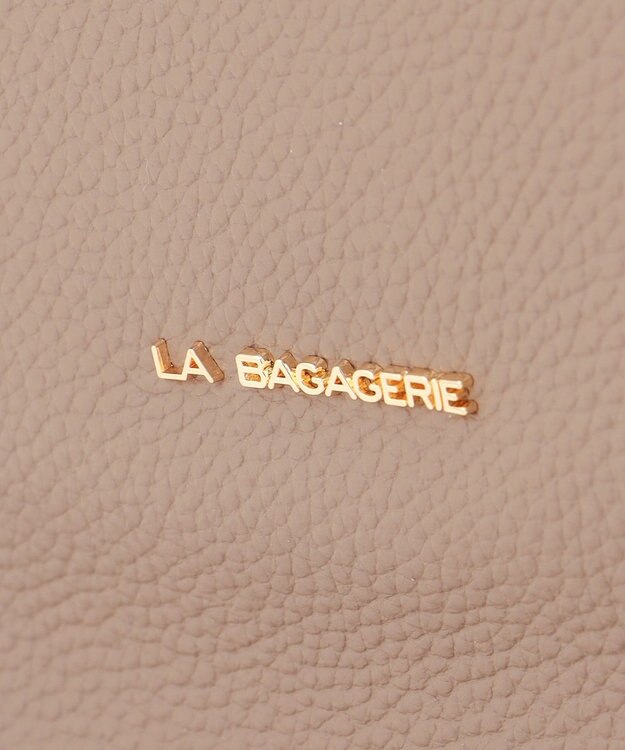 LA BAGAGERIE スクエアレザー2WAYショルダーバッグ グレージュ