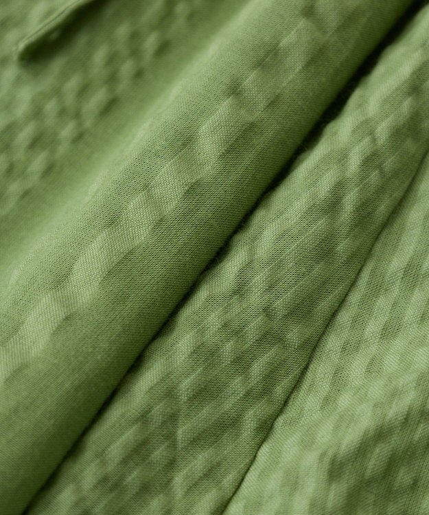 Green Parks Ｉ　シアーサッカーギャザースカート Ivory