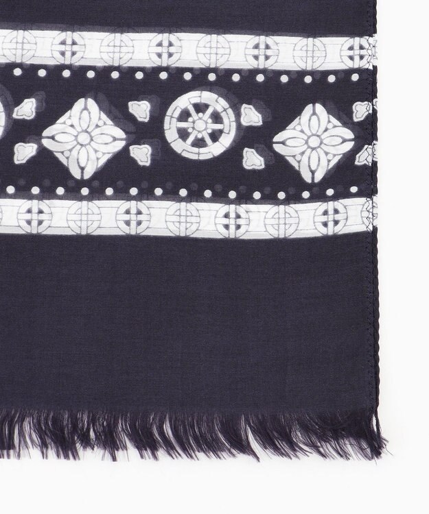 JOSEPH HOMME シルク／コットンストール ネイビー系