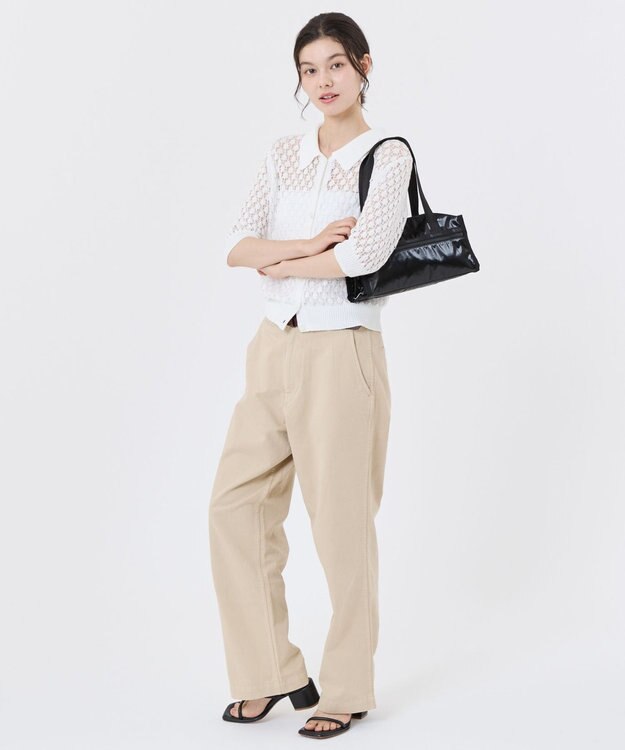 LeSportsac E/W SQUARE SHOULDER /ブラックシャイン ブラックシャイン
