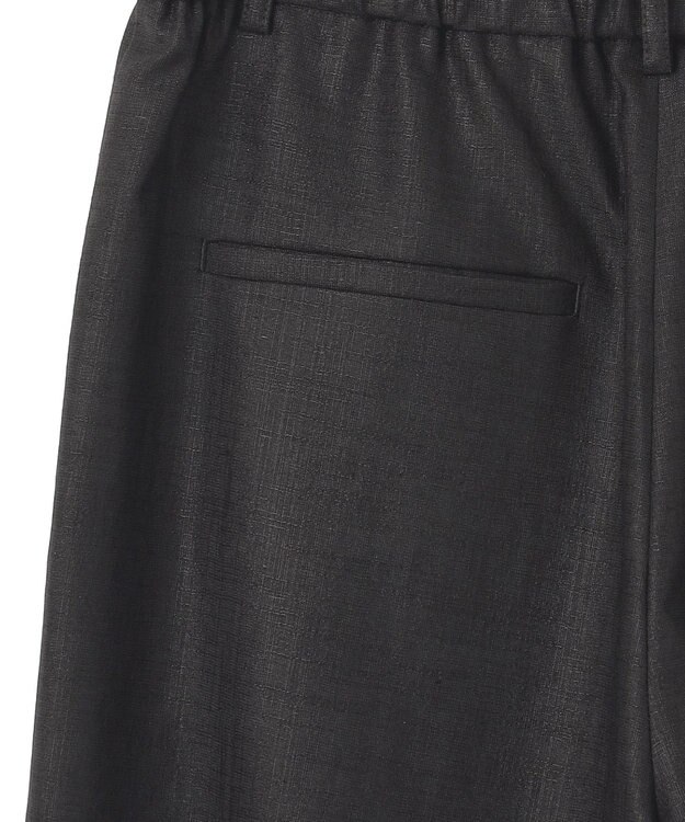 23区 【洗える】トリアセスラブストレッチ ワイド パンツ ブラック系