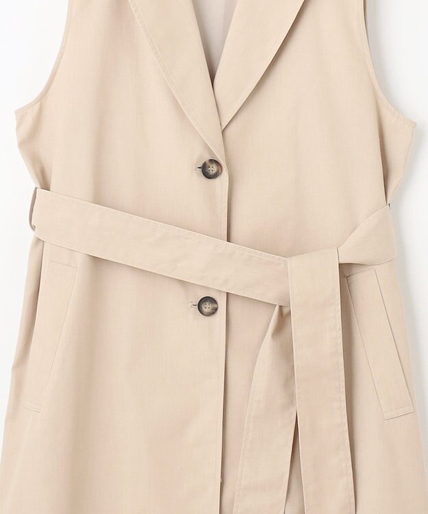SHARE PARK LADIES 【洗える】トレンチ ロングジレ ベージュ系