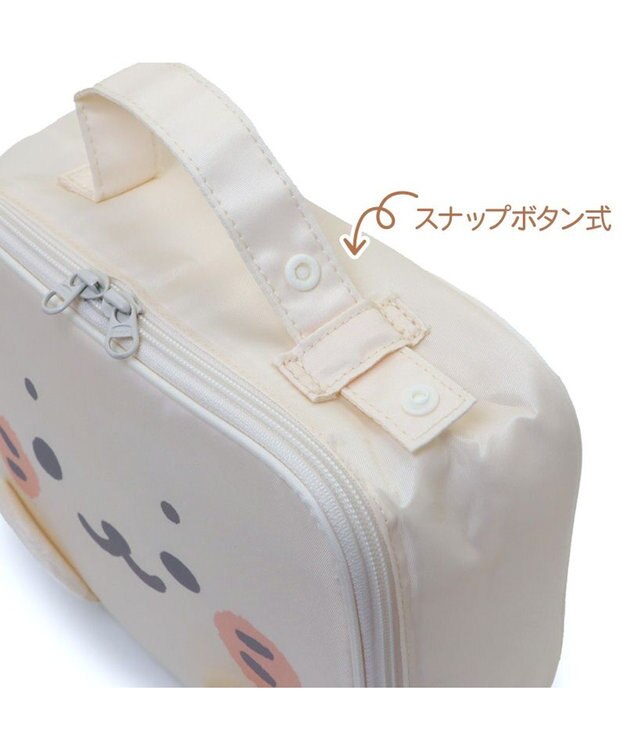 Mother garden しろたん 顔ぼん ポーチLサイズ おむつポーチ 白～オフホワイト