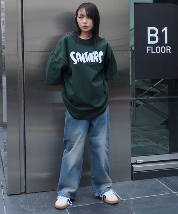 WEGO 【ユニセックス着用アイテム/MLサイズ展開】サガラワッペンロゴBIG　T（SS） ダークグリーン