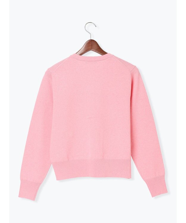 Te chichi ポケット付きクルーネックカーディガン ピンク