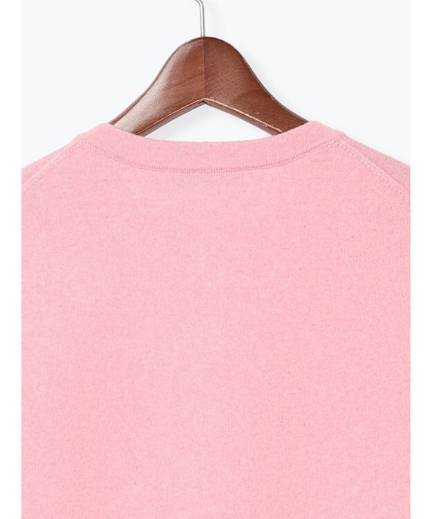 Te chichi ポケット付きクルーネックカーディガン ピンク