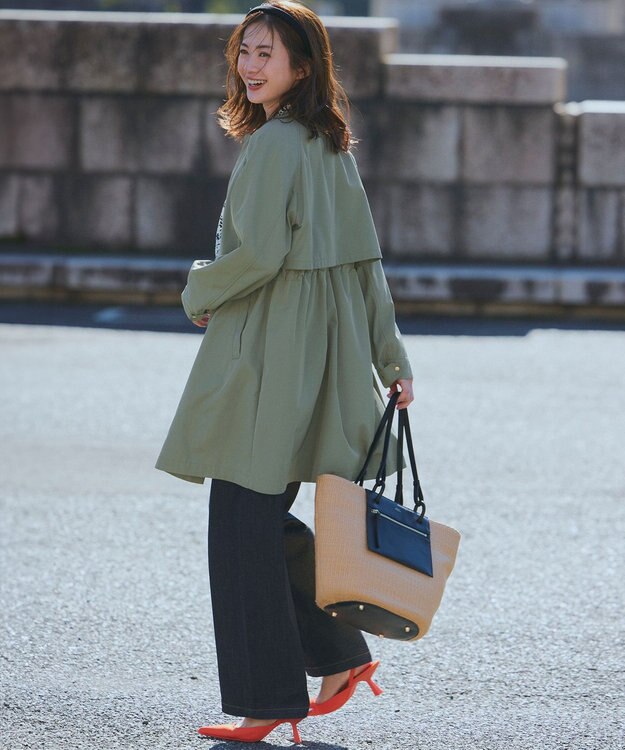 23区 雑材 トートバッグ ナチュラル×ブラック