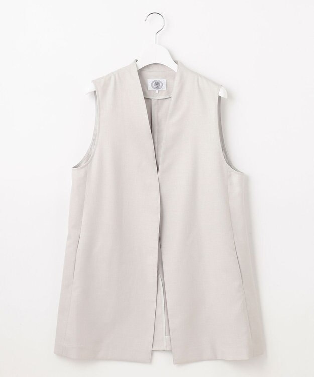 J.PRESS LADIES 【セットアップ対応・洗える・UVケア・速乾】 OXIJEWELストレッチ ジレ シルバー系