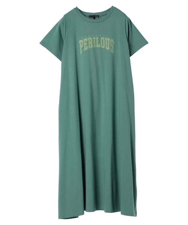 Green Parks ・ＳＵＧＡＲ　ＳＰＯＯＮ【ＣＯＯＬ】ロゴｐｔＴＥＥワンピ Green