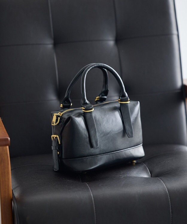 earth music&ecology ウ゛ィンテージライクボストンバッグ Black