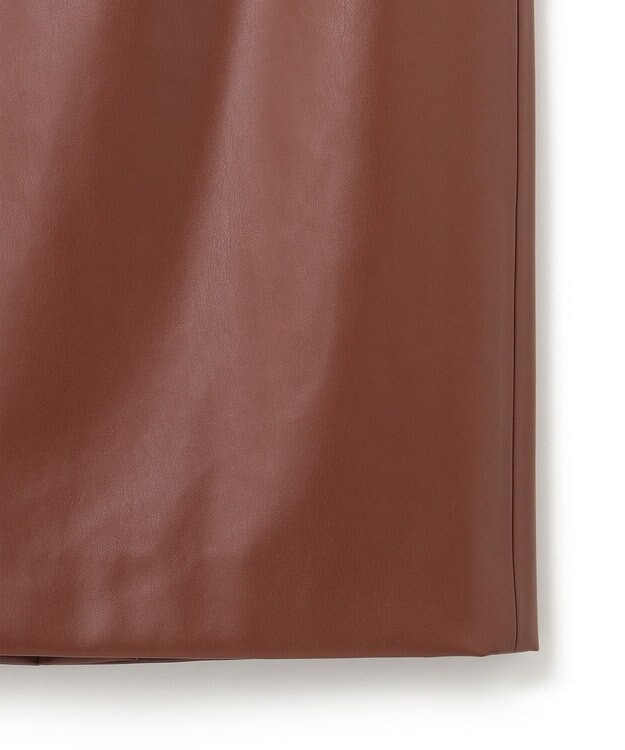 BEIGE， DUPHOT / フェイクレザースカート Camel