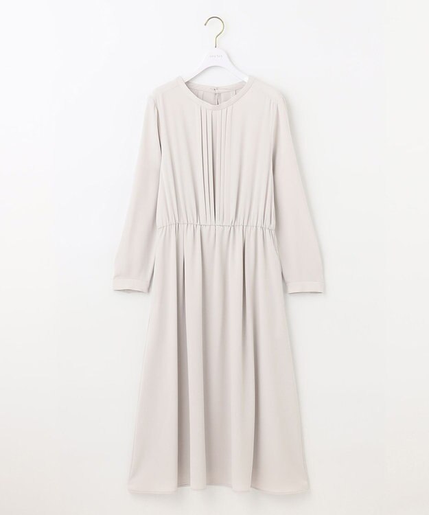 ANY SIS 【洗える】フロントタック ワンピース ライトグレー