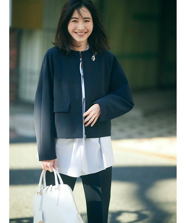 uncrave 【撥水・洗濯機洗い可】プルーフ ダブルクロス ブルゾン（uncrave WHITE） ネイビーA