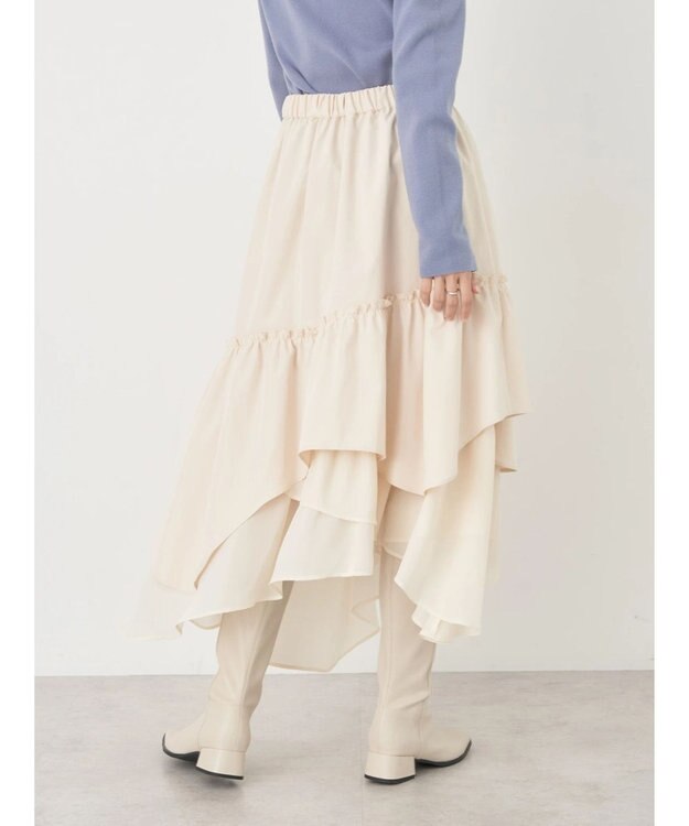 earth music&ecology イレヘムティアードスカート Ivory
