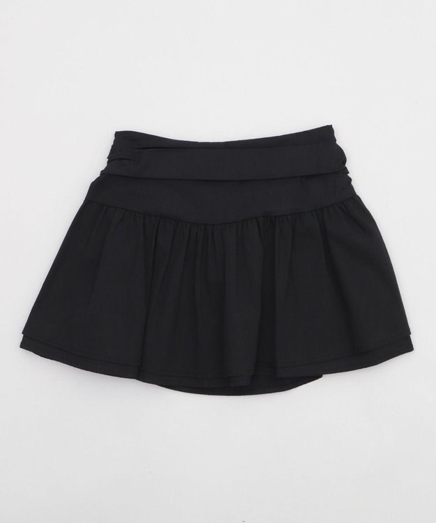 WEGO シャーリングギャザースカパン ブラック