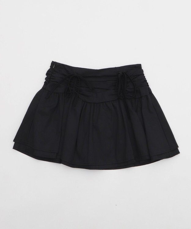 WEGO シャーリングギャザースカパン ブラック