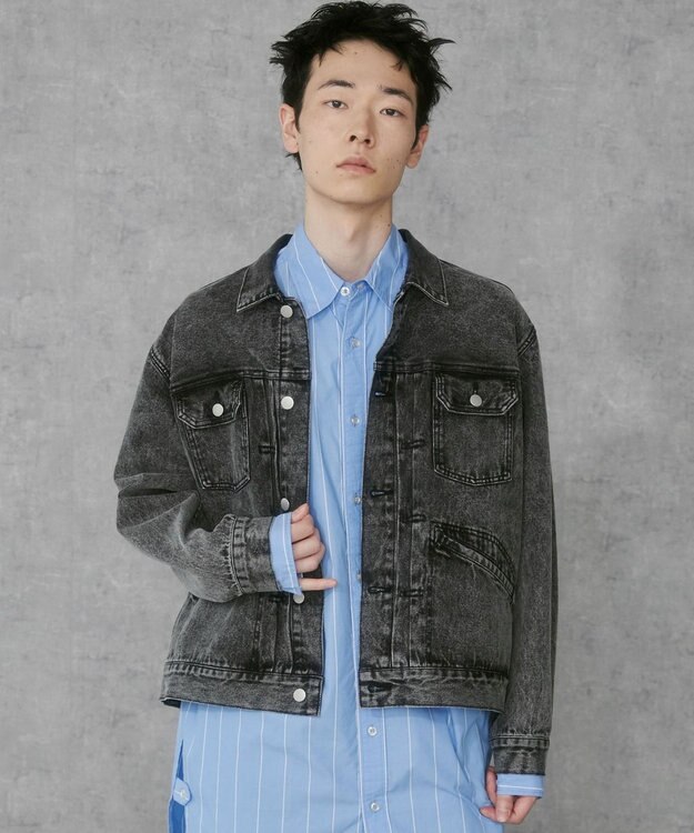 WEGO デニムトラッカージャケット デニムブラックソノタ