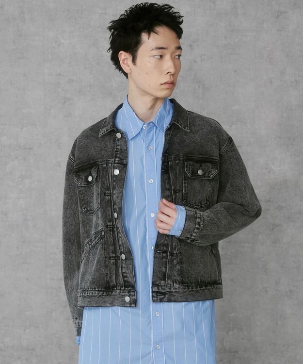 WEGO デニムトラッカージャケット デニムブラックソノタ