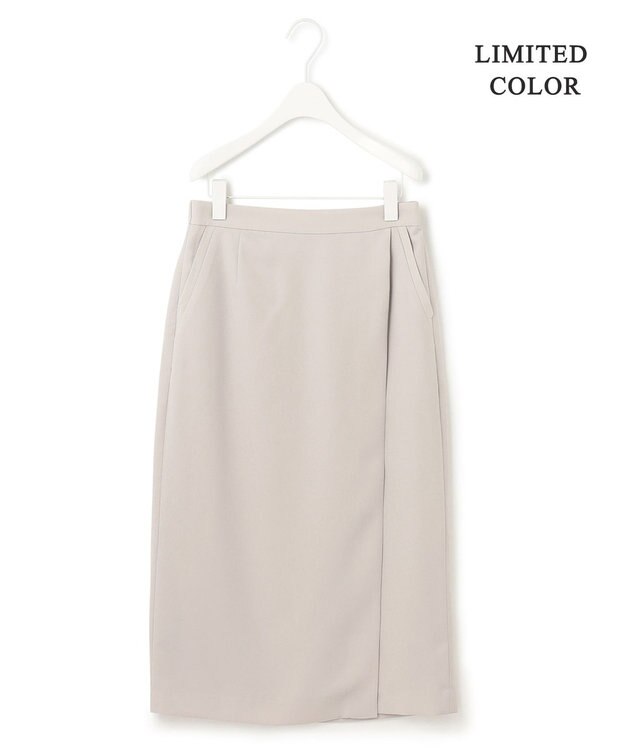 ICB 【接触冷感・UVケア・速乾・洗える】FluidBackSatin ナロースカート トープ系［WEB限定］