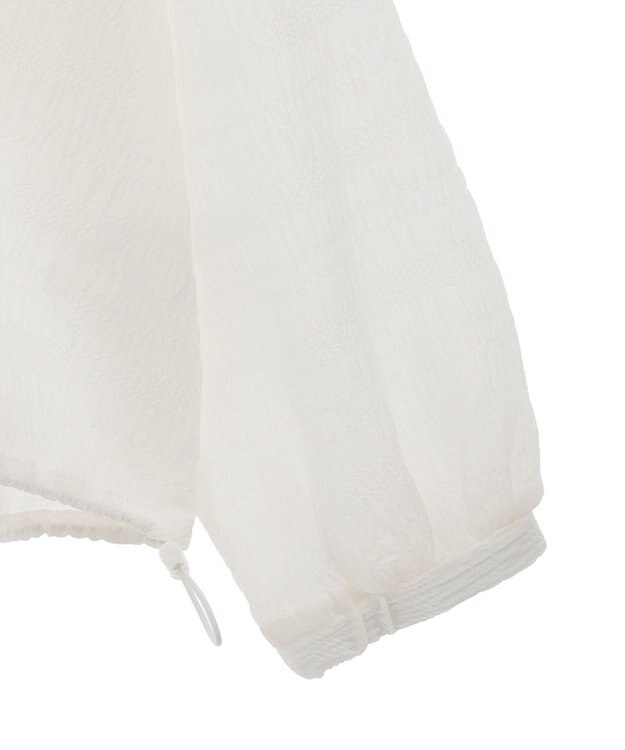 Green Parks 裾ドロスト表面長袖プルオーバー Ivory