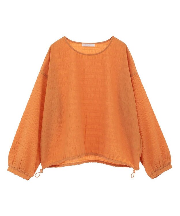 Green Parks 裾ドロスト表面長袖プルオーバー Orange